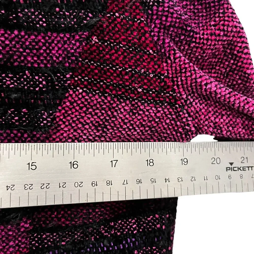 Margaret Lent Chenille Luxury Jacket Fiber Artist RICH ART WOW Handwoven Size M